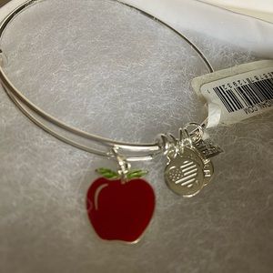 Alex and Ani Apple charm bracelet